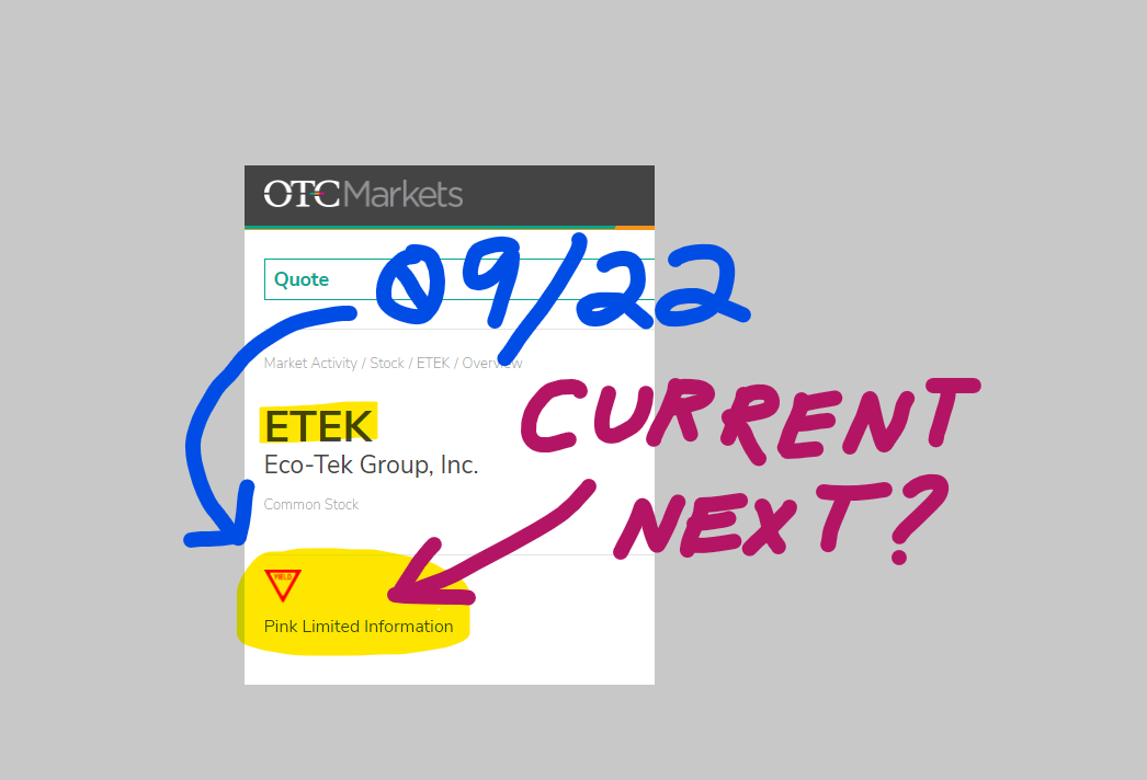 Eco-Tek Group Inc (ETEK): ETEK ATTORNEY-LETTER today? Poor Schwab...